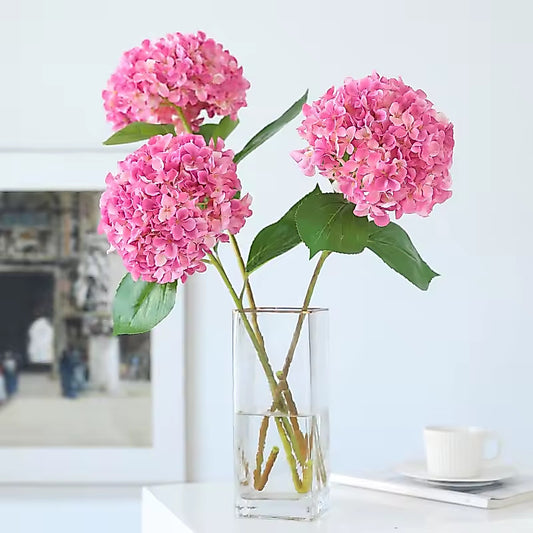Buquê De Hortênsia Permanente, Toque Real Com 6 Flores