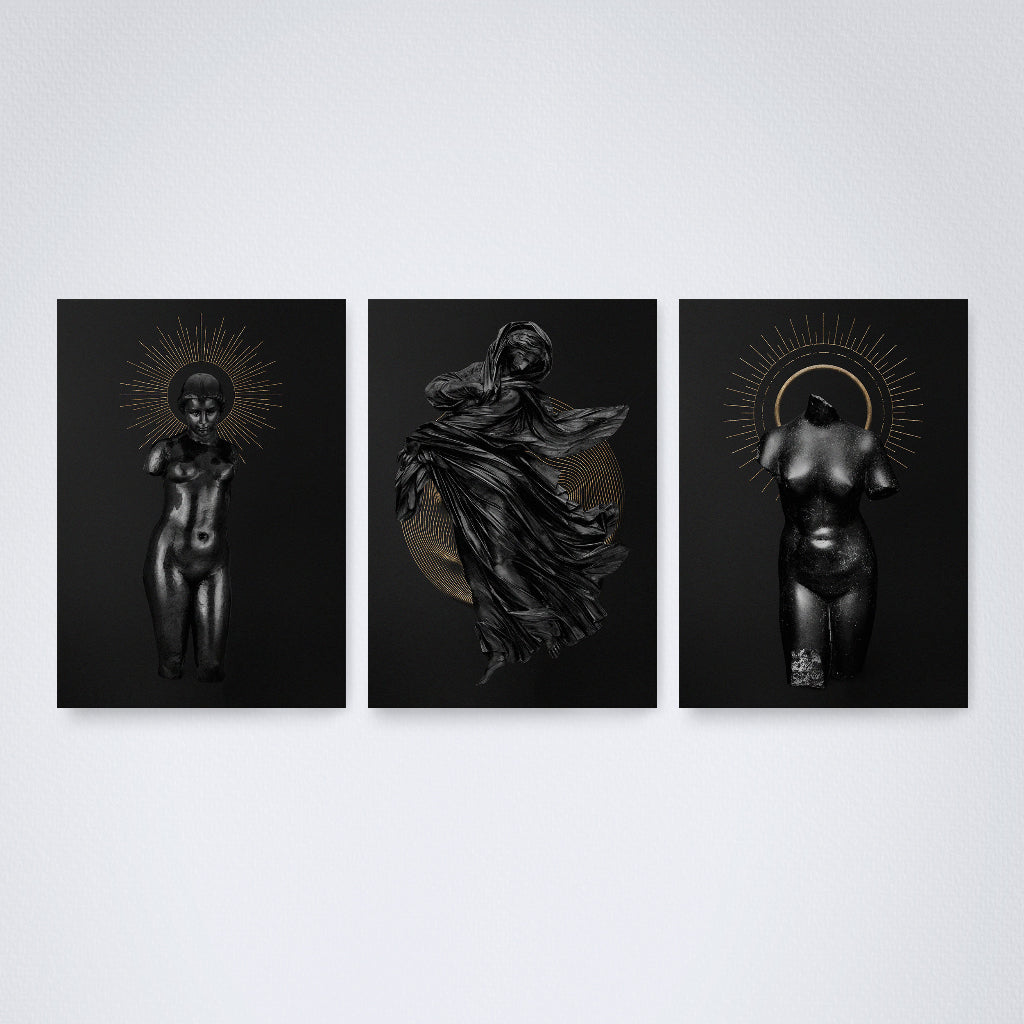 Kit 3 Peças Quadro Decorativo de Parede