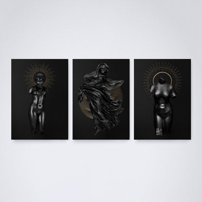 Kit 3 Peças Quadro Decorativo de Parede