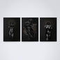 Kit 3 Peças Quadro Decorativo de Parede