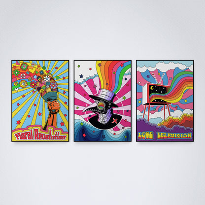 Kit 3 Peças Quadro Decorativo de Parede