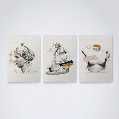 Kit 3 Peças Quadro Decorativo de Parede