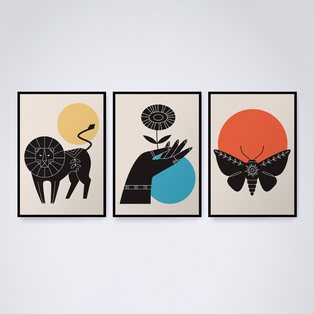 Kit 3 Peças Quadro Decorativo de Parede