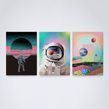 Kit 3 Peças Quadro Decorativo de Parede