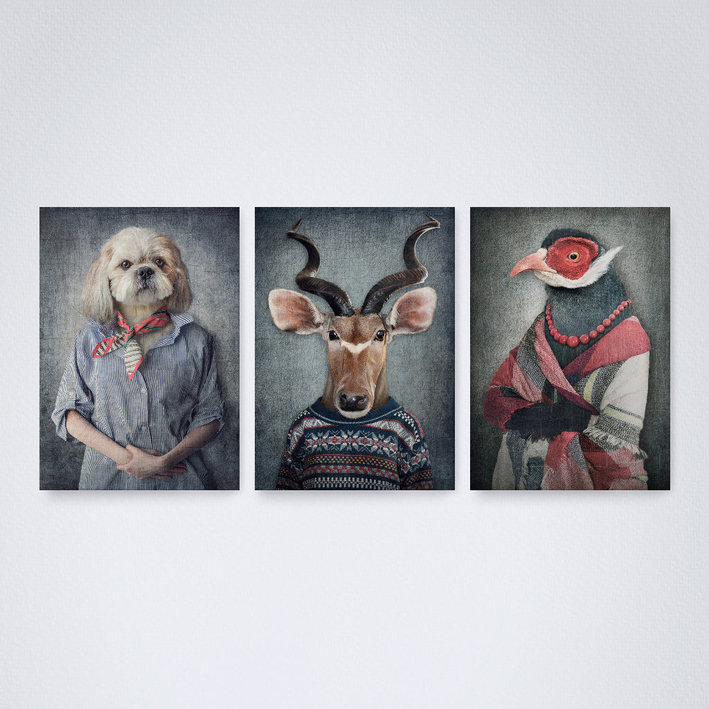Kit 3 Peças Quadro Decorativo de Parede