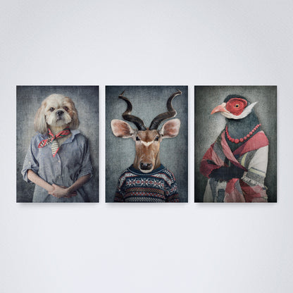 Kit 3 Peças Quadro Decorativo de Parede