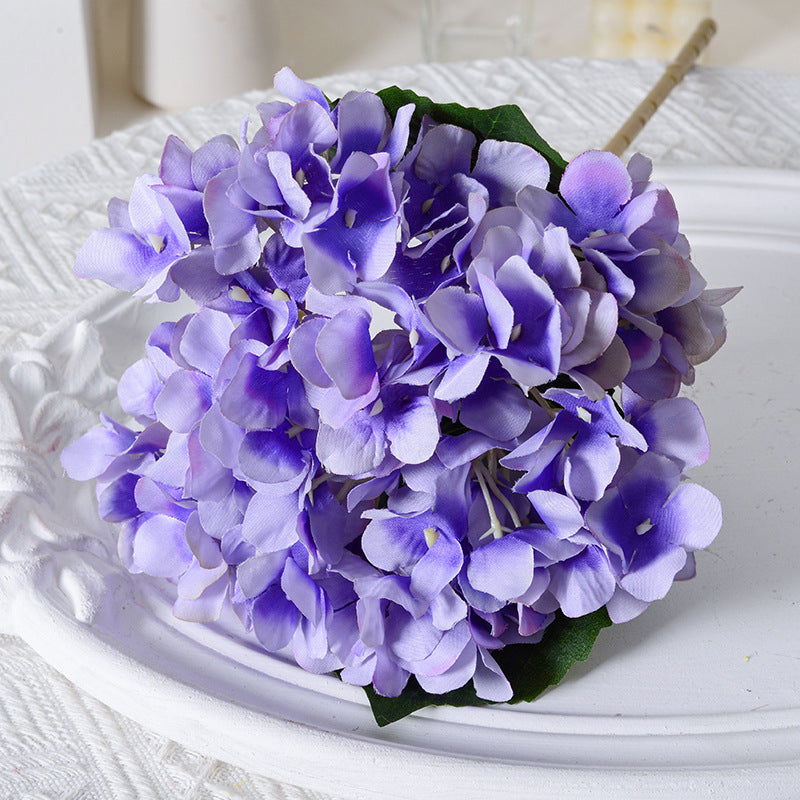 Buquê De Hortênsia Permanente, Toque Real Com 6 Flores