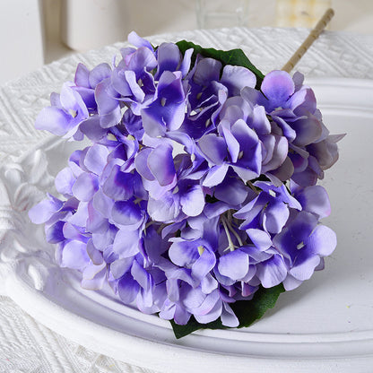 Buquê De Hortênsia Permanente, Toque Real Com 6 Flores