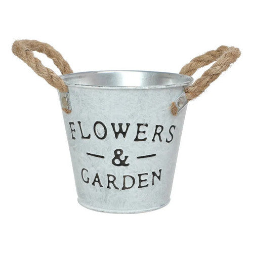 Vaso De Flores De Ferro Vintage 20x15x17 Decoração De Jardim