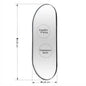 Kit 2 Espelho Decorativo Capsula 40x80cm  C/ Couro Ecológico